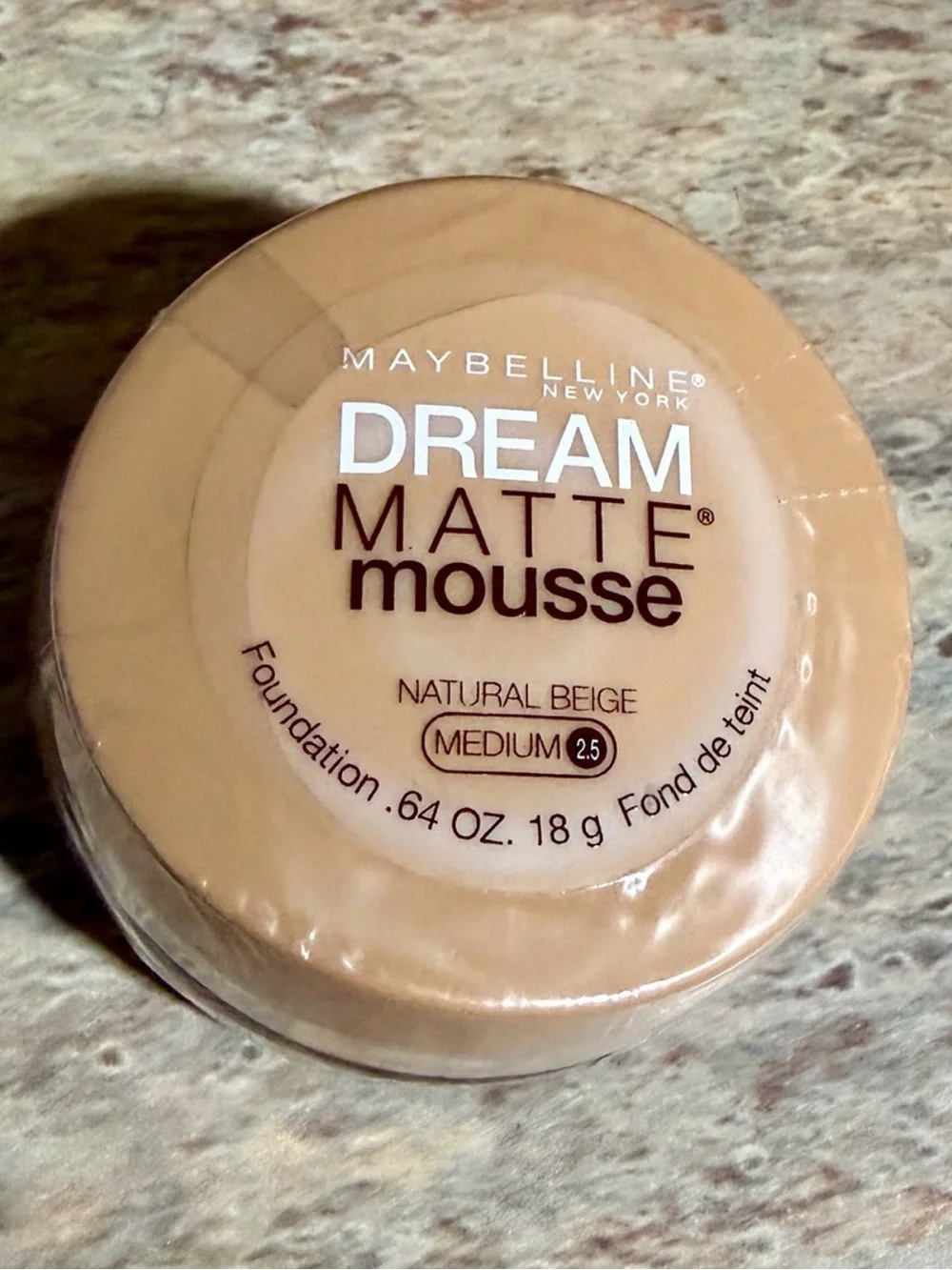 Maybelline Discontinued Natural Beige Medium 2.5 Dream Matte Mousse Foundation